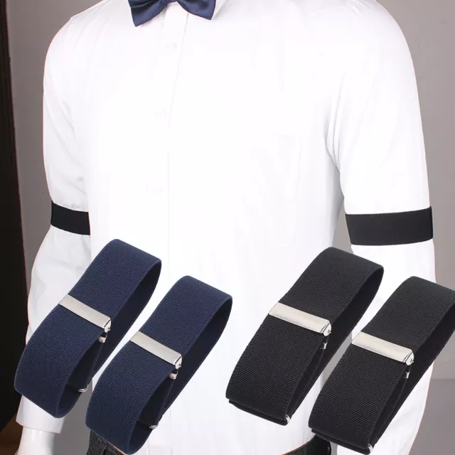2pcs Men Shirt Sleeve Holder Arm Bands Sleeves Hold Up Elastic