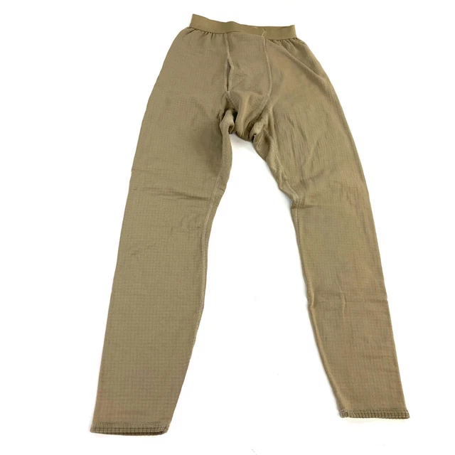 US Military Mid Weight Pants Coyote Brown ECWCS Level 2 Gen 3 Waffle MEDIUM LONG
