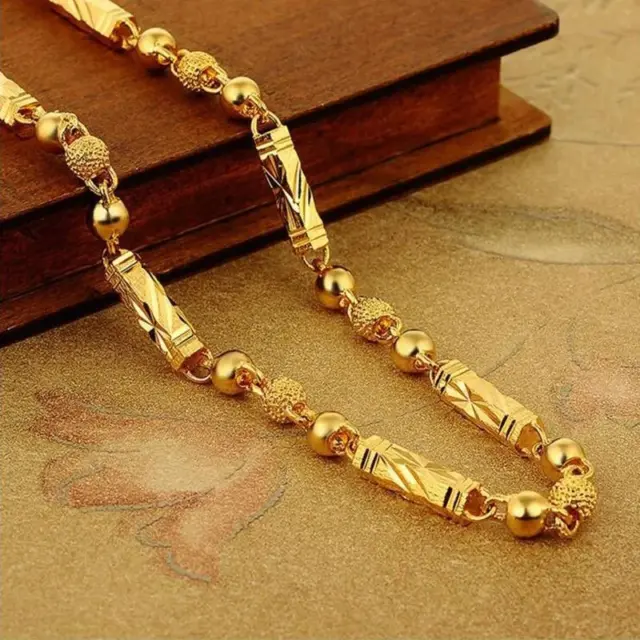 2024 NEW 14k Yellow Gold Solid 8mm Rope Chain Diamond Cut Pendant Necklace 60cm