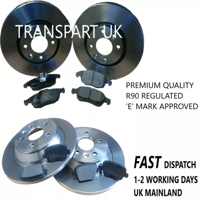 *Ford Mondeo Mk4 Front And Rear Brake Discs Brake Pads Set 2007 To 2015 Premium