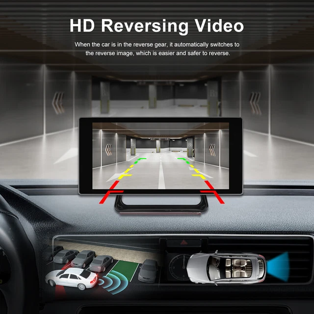 Portable 5" Car Stereo Radio Wireless Carplay Android Auto MP5 Player Camera Kit
