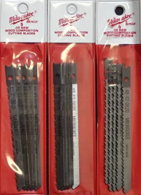 (15-pc) 48-42-0620 Milwaukee 10-TPI 3-5/8" x 1/4" Jig Saw Blades HSS (BN14) (15-pc) 48-42-0620 Milwaukee 10-TPI 3-5/8" x 1/4" Jig Saw Blades HSS (BN14)