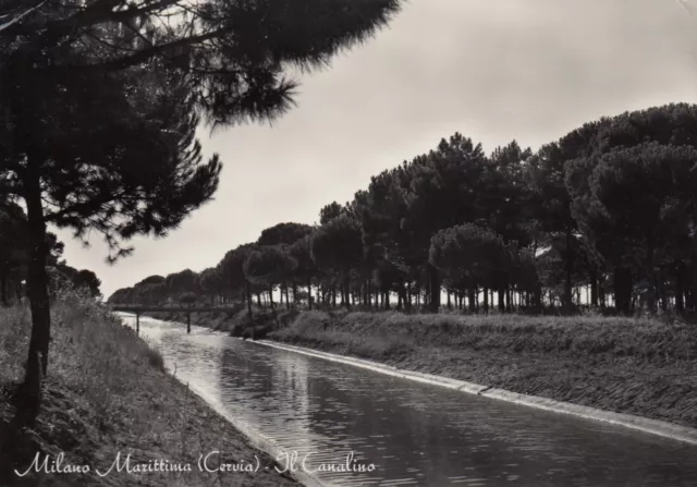 Cartolina *18 Milano Marittima-Cervia Ravenna Il Canalino Mare Viaggiata 1954