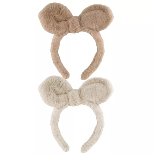 2 Pcs Hairpin Headband Plush Bunny Ear for Women Hairband Dress Playful