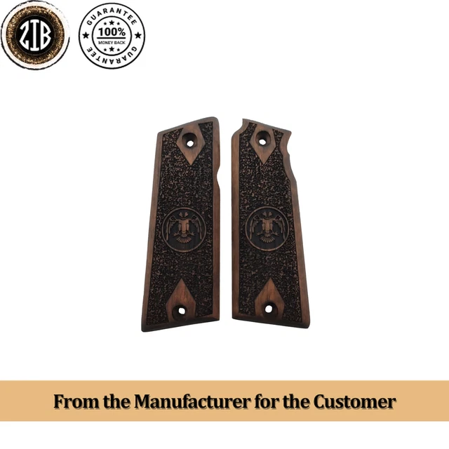 MANOPOLE ZIB Impugnatura a pistola Beretta 92-F realizzata a mano in legno di noce Ars.042
