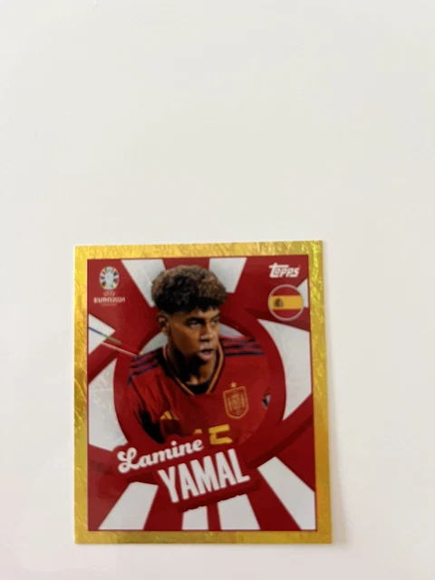 Autocollant Parallèle Bleu Topps Euro 2024 - Lamine Yamal (Espagne) - Collection Football