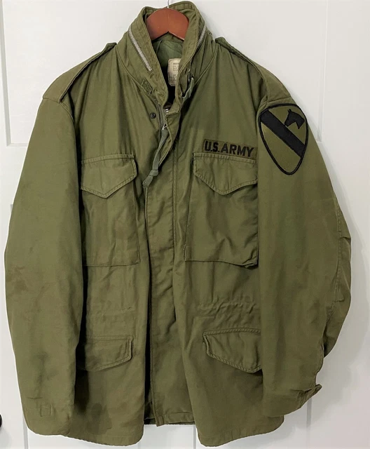 GENUINE VIETNAM WAR US ARMY M65 FIELD JACKET w/ LINER 1st CAVALRY
