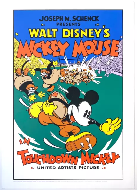 Mickey Mouse - in"Touchdown Mickey" - Serigrafie - Circle Fine Art - 1980iger