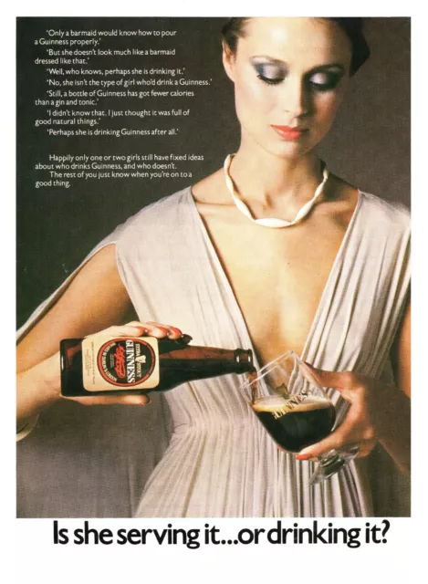 Guinness Extra Stout Vintage Advert 1976 11.75" x 8.5"