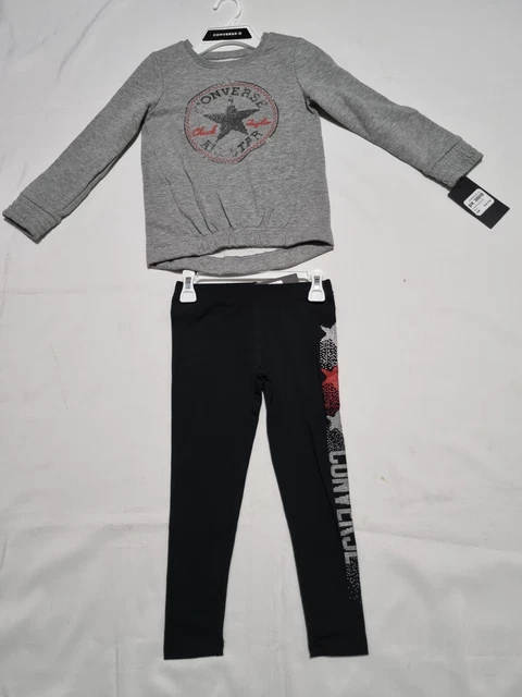 Converse Girls Sweatshirt and Leggings Set  Size 5-6 years RRP £40