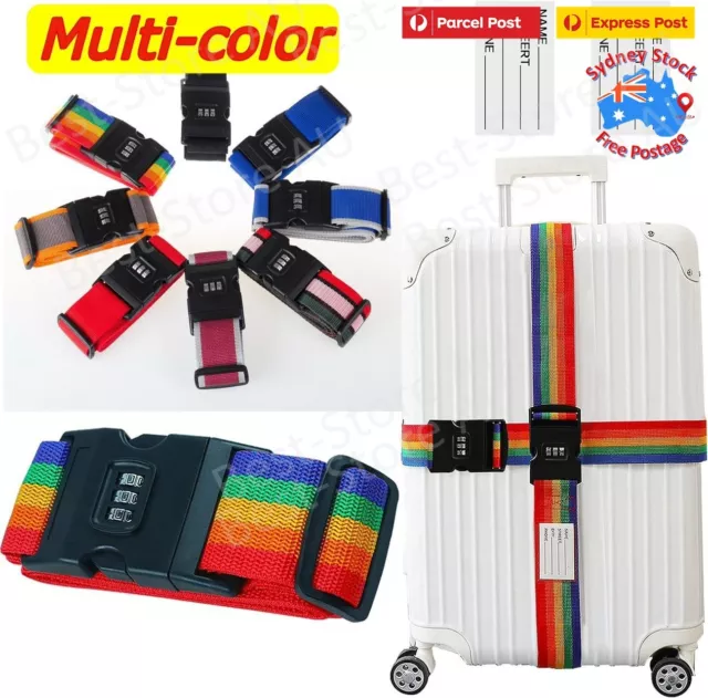 Luggage Strap Code Password Travel Suitcase Secure Lock Safe Nylon Packing Belt