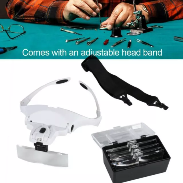 lunettes loupe LED magnifier headband