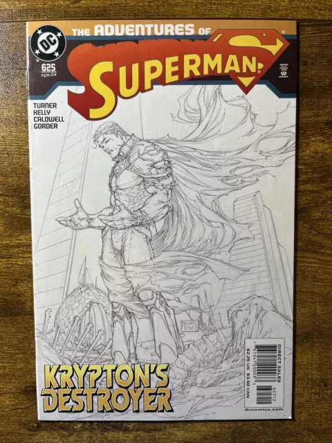 Adventures Of Superman 625  Michael Turner Sketch Variant Dc Comics 2004