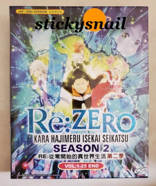 Re:Zero Kara Hajimeru Isekai Seikatsu: Shin Henshuu-ban Vol. 1-13 END Anime  DVD