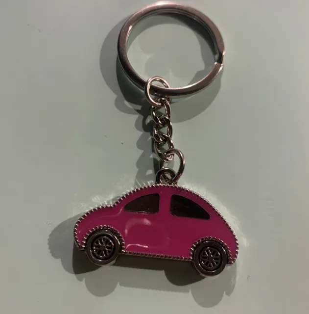 New Steel Pink Enamel Car Key ring Passing Driving Test Gift Girlfriend Friend