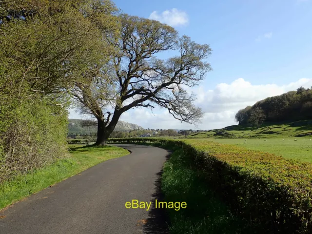 Photo 12x8 A bend in the road Minor road between Meathop Moss and Ulpha Fe c2021