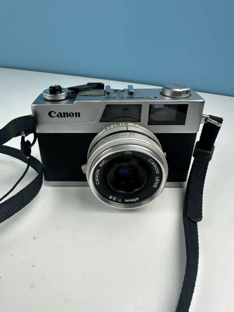 CASI COMO NUEVO Canon Canonet 28 35 mm Telémetro Cámara 40 mm f/2,8 Lente PROBADO FUNCIONA