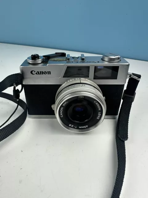 NEAR MINT Canon Canonet 28 35mm Rangefinder Camera 40mm f/2.8 Lens TESTED WORKS