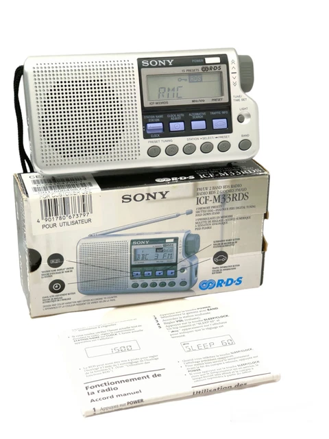 Préparation Porter une baignoire adaptateur secteur radio sony icf m33rds Se pla
