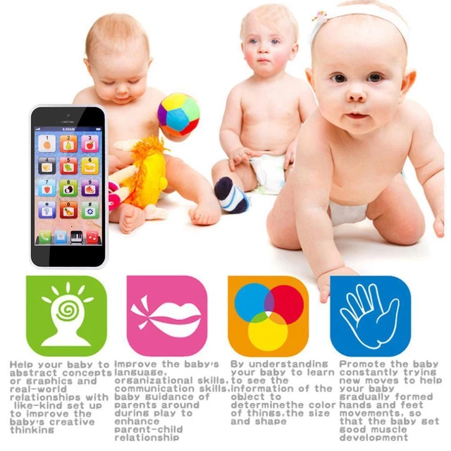 Kids Simulator Music Toy Cell Phone Screen Educational E2D3 Learning B0G1 L8S4