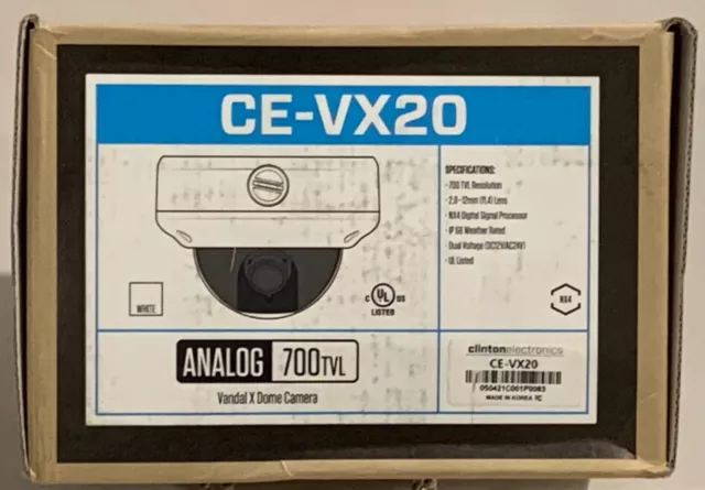 Cámara domo Clinton Electronics CE-VX20 Vandal X