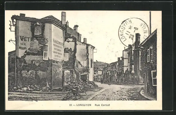 CPA Longuyon, Rue Carnot, 1. World War II