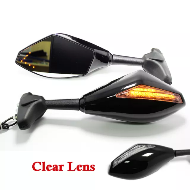 Motorcycle LED Turn Signal Mirrors For Suzuki GSXR 600 750 1000 1100 GSX1300R TN