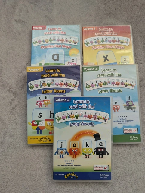 ALPHABLOCKS DVD VOLUME 1-5 Complete Collection Set Cbeebies