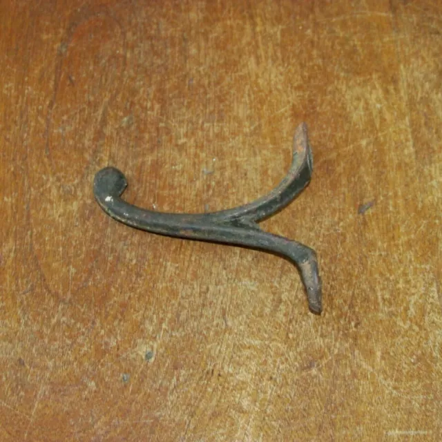 Antique Victorian Cast Iron Coat Hook, 2 3/4 Inch