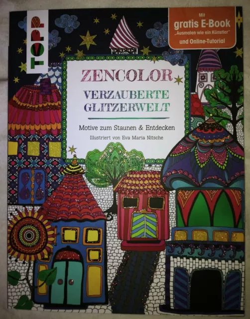 Zencolor Verzauberte Glitzerwelt Malbuch für Erwachsene und Kinder