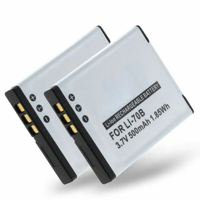 2x Batterie pour Olympus LI-70B 500mAh