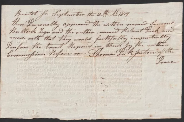 RARE 1819 Document Signed Hodijah Baylies - George Washington Aide Rev war 3