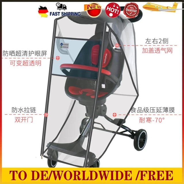 Universal Stroller Weather Shield Windproof Rain Cover Mosquito Net (Cover)