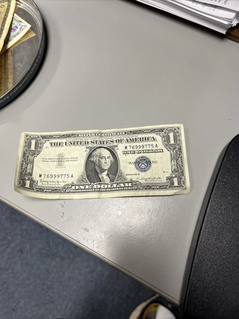 Series 1957 $1 One Dollar Silver Certificate Note Blue Seal Nice