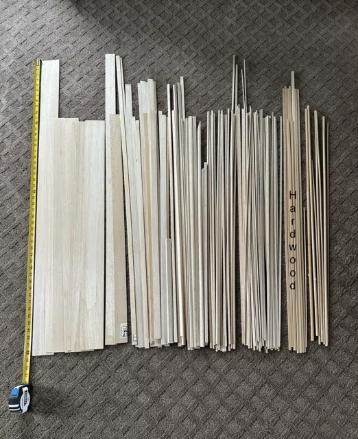 Lot Of Balsa Wood And Some Hardwood For RC Airplanes