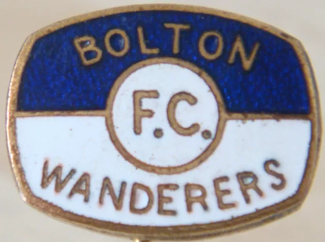 BOLTON WANDERERS FC Rare vintage club crest type badge Stick pin 17mm x 13mm