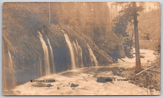 CA - SHASTA SPRINGS CALIFORNIA UDB RPPC Postcard MOSSBRAE FALLS