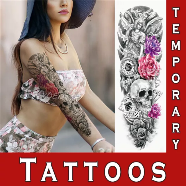 Temporary Tattoo Sleeve Large Removable Transfer Waterproof Full Body Sticker