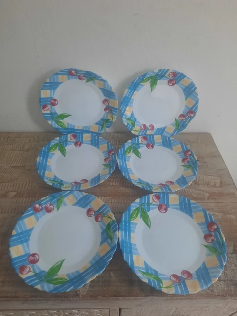 Lot De 2 Coupelles à Desserts Luminarc Bleu Cobalt Vintage - Fruits, France 1980 - 12 Cm De Diamètre