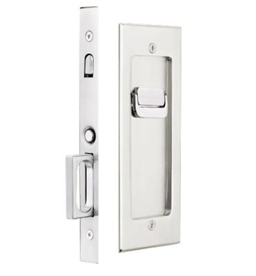 Emtek Modern Rectangular 7-1/4 Inch Privacy Mortise Pocket Door | 2115US15138