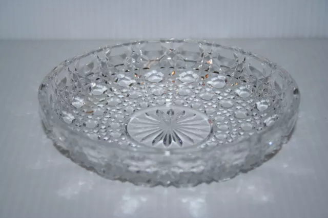 Federal Indiana Glass Windsor Button Cane Crystal Candy Bon Bon Nut Mint Dish