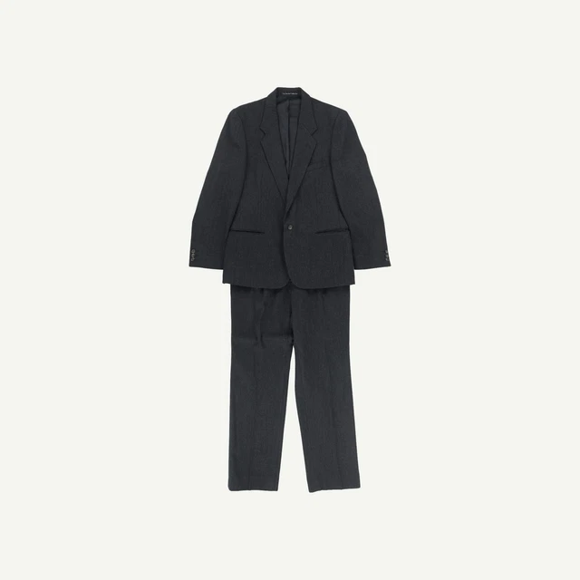 Burton Mens Black Wool Regular Suit 2 Piece 40" L 31" W 34"