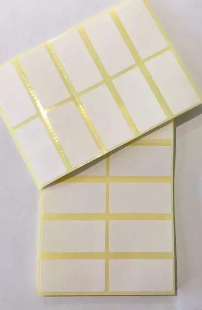 200 Small White Sticky Labels. Address. Self adhesive.  50mm x 25mm. 2" x 1"