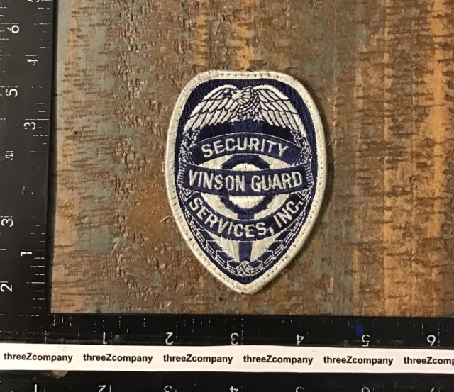 Vtg Vinson Guard Services Security Company Badge Logo Sew-On Patch
