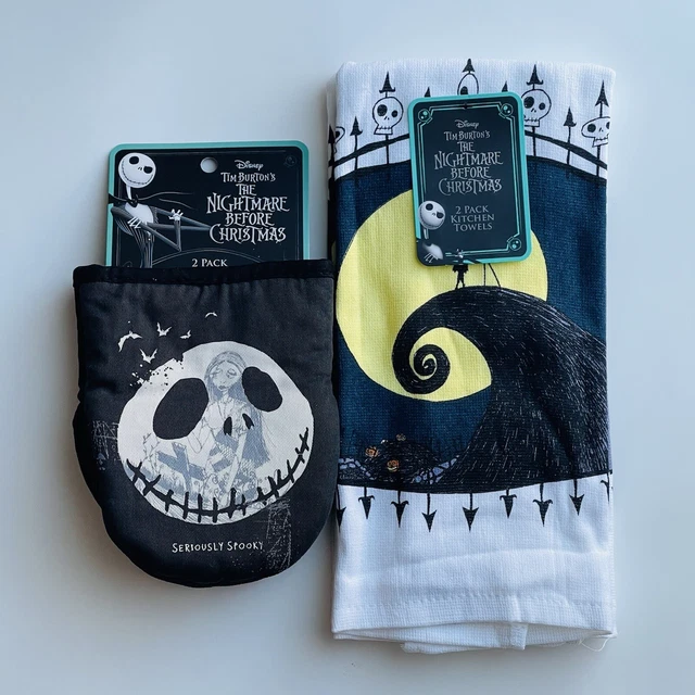 DISNEY TIM BURTONS Nightmare Before Christmas 2 Pack Kicthen Towels