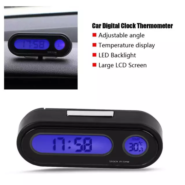 Auto Mini Elektronische Uhr Zeit Uhr Auto Dashboard Uhren Leuchtende Thermometer