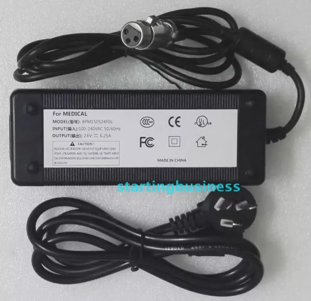 1PC AC Adapter 3-Pole NDS Monitor Bridge Power for Medical BPM150S24F06 Charger