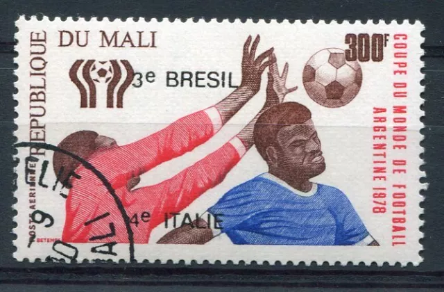 MALI - 1978, timbre Aérien 338, SPORT, FOOTBALL, COUPE du MONDE, oblitéré