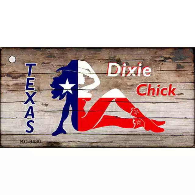 Dixie Chicks Texas Wood Novelty Metal Key Chain KC-9430