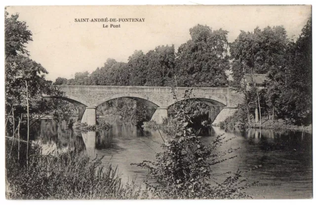 CPA 14 - SAINT ANDRE de FONTENAY (Calvados) - Le Pont